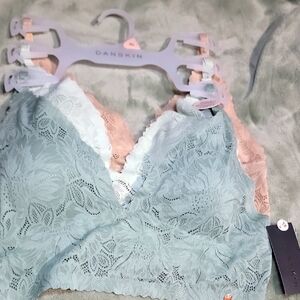 NWT Danskin Lace Bralette 3 Pack Set - Size XL